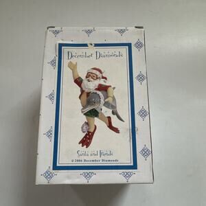 RARE December Diamonds SANTA AND FRIENDS 2006 #55-90333 Christmas Ornaments